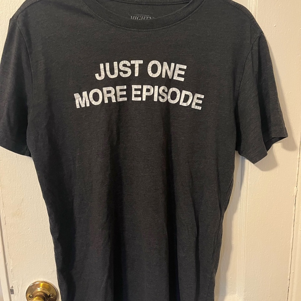‘Just One More Episode Graphic T-Shirt’ - Grey